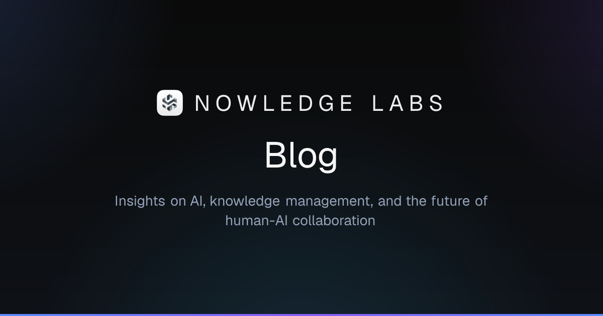 Blog | Nowledge Labs